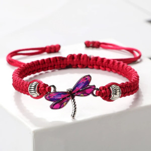 Bracelet Libellule Arc-en-ciel | Bijou Bohème Ajustable Cadeau