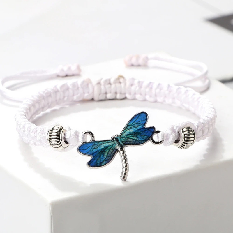 Pulsera Libélula Tejida a Mano | Joya Artesanal y Elegante