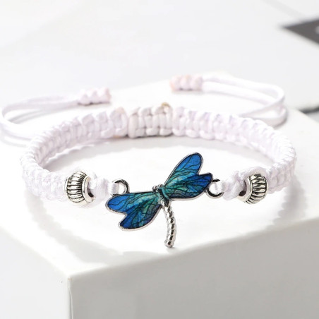 Pulsera Libélula Tejida a Mano | Joya Artesanal y Elegante
