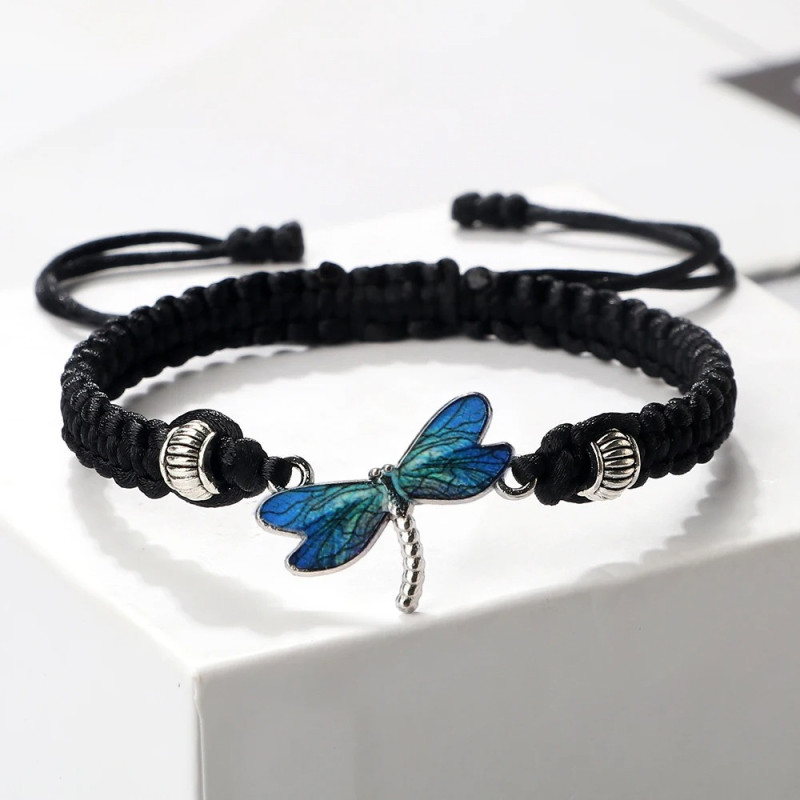 Bracelet Libellule Artisanal 'Reflet Azuré' | Idée Cadeau