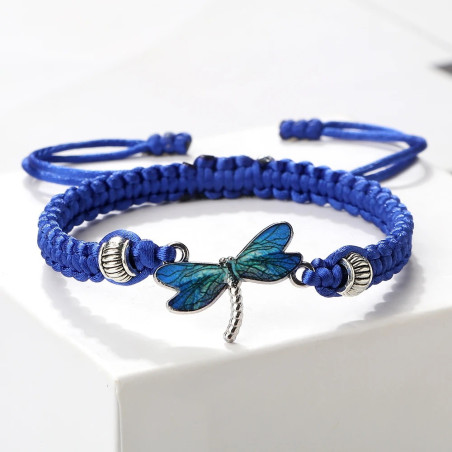 Geflochtenes Libellenarmband Azurglanz | Handgefertigt & Elegant