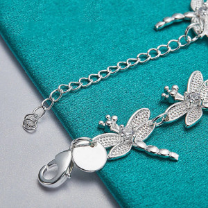 Bracelet Libellule Scintillant en Argent 925 | 1001abeilles