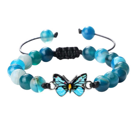 Bracelet Papillon Lueur Océane - Bijou Mignon pour Femme