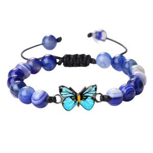 Bracelet Papillon Lueur Océane - Bijou Mignon pour Femme
