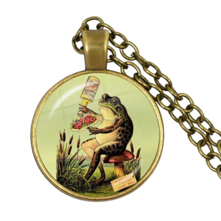 Collier Grenouille 'Festin du Marais Enchanté' – Bijou Vintage