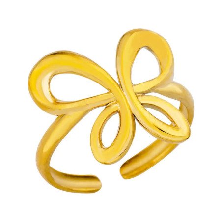 Bague Papillon Doré Abstrait
