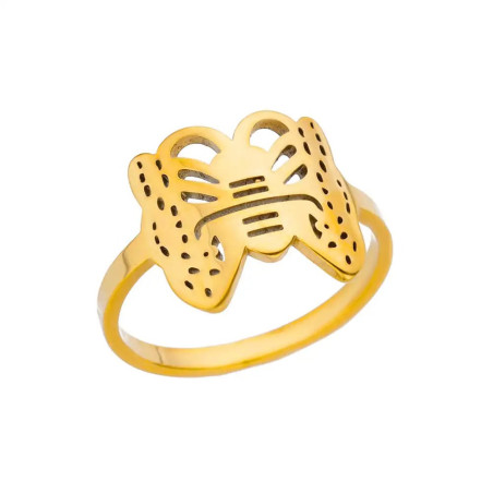 Bague Papillon Dentelle Dorée
