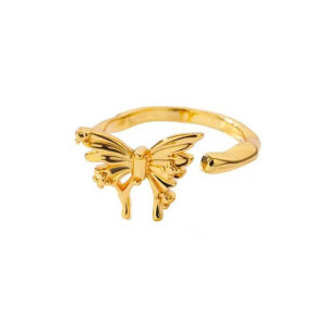 Bague Papillon Doré Élégance Aérienne