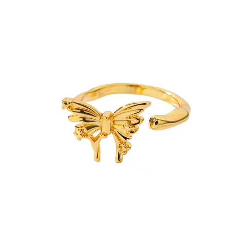 Bague Papillon Doré Élégance Aérienne