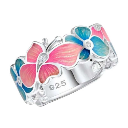 détails de la Bague Papillon Éclat Printanier