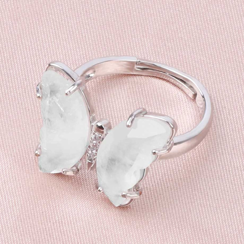 Bague Papillon Quartz Lunaire