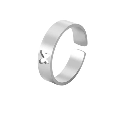 Anillo Mariposa Minimalista | Acero Inoxidable Dorado y Plateado