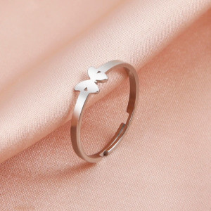 Bague Papillon Minimaliste Argent