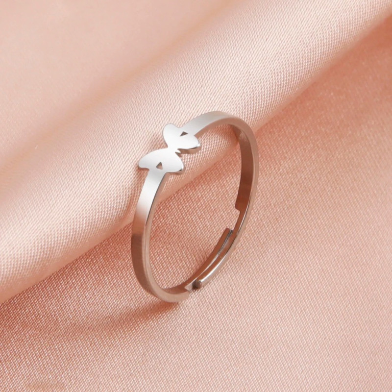 Bague Papillon Minimaliste Argent