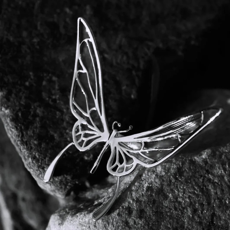 Bague Papillon Argent Éveil Poétique