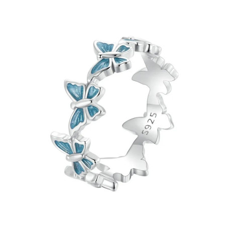 détails de la Bague Papillon Argent 'Vol Azur' Argent Sterling 925