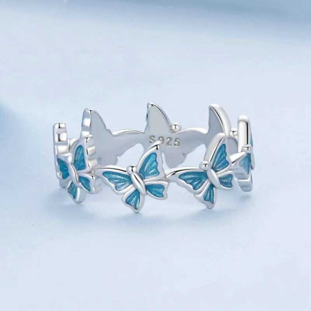 Bague Papillon Envol Azuré Argent 925 | Bijou Cadeau Femme