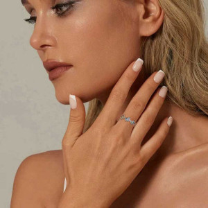 Bague Papillon Argent 'Vol Azur' Argent Sterling 925
