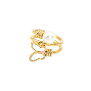 Radiant Pearl Butterfly Ring | Cute Gold & Silver Jewelry Gift