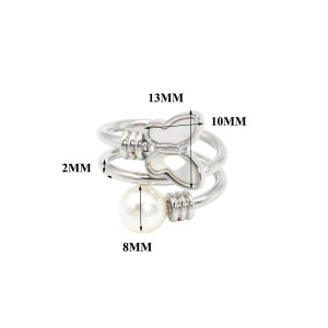 Radiant Pearl Butterfly Ring | Cute Gold & Silver Jewelry Gift