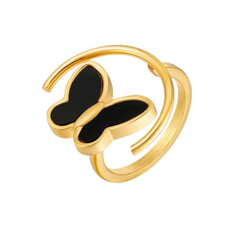 Mystic Moon Butterfly Ring | Gold & Silver Stainless Steel