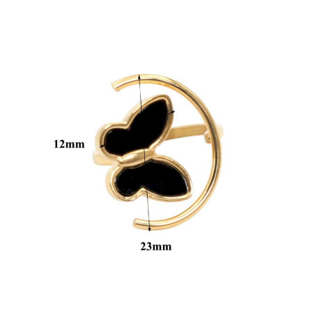 Mystic Moon Butterfly Ring | Gold & Silver Stainless Steel
