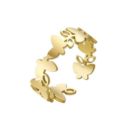 Anello Farfalla Regolabile 'Danza Aerea' | Oro & Argento