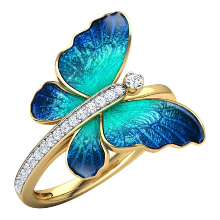 Ocean Wings Butterfly Ring – Elegant & Unique Women's Jewelry