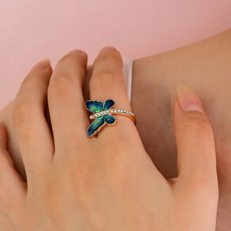 Ocean Wings Butterfly Ring – Elegant & Unique Women's Jewelry