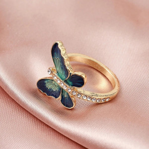 Ocean Wings Butterfly Ring – Elegant & Unique Women's Jewelry