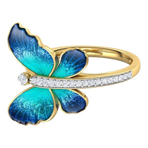Ocean Wings Butterfly Ring – Elegant & Unique Women's Jewelry