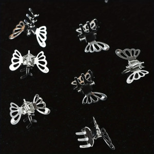 Cute Butterfly Mini Hair Clips | Gold & Silver Hair Accessory