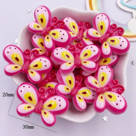 taiile dees Décoration Figurines Papillons Volants en résine - Lot de 10 pièces
