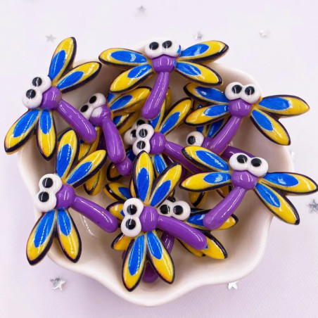 Figurines Libellules Souriantes en Résine - Lot de 10 | Déco