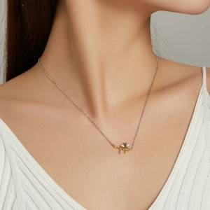 Collier Abeille en Argent Sterling 925 avec boucles d'oreilles abeille en émail authentique !