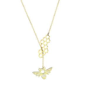 Magnifique collier nid d’abeille est très raffiné !