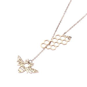 Magnifique collier nid d’abeille est très raffiné !