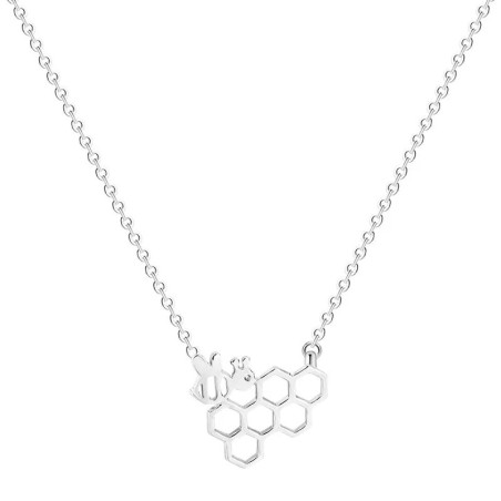 Collier Abeille Ruche Élégante | Bijou Doré & Argenté
