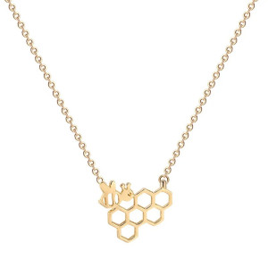 Elegant Hive Bee Necklace | Gold & Silver Bee Jewelry Gift