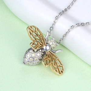 Collier Abeille 'Éclat Impérial' en Argent Sterling 925
