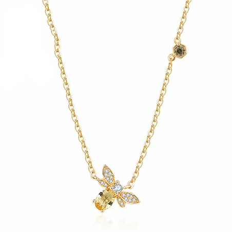 détailsl du  Collier Abeille 'Butineuse Étincelante'