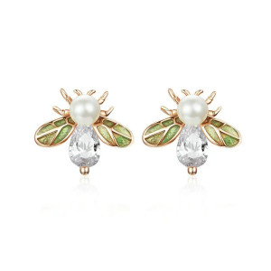 Boucles d'oreilles en alliage vintage et perle !