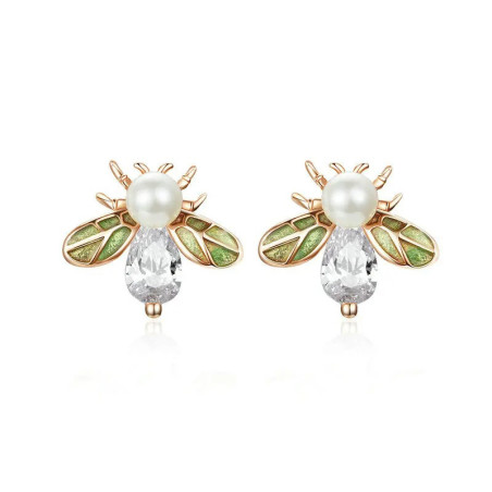 Boucles d'oreilles en alliage vintage et perle !