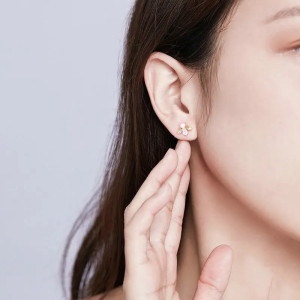 Boucles d'oreilles en alliage vintage et perle !
