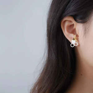 Boucles d'Oreilles Abeille Design 'Trésor de la Ruche' en Argent Sterling 925 plaqué 18K