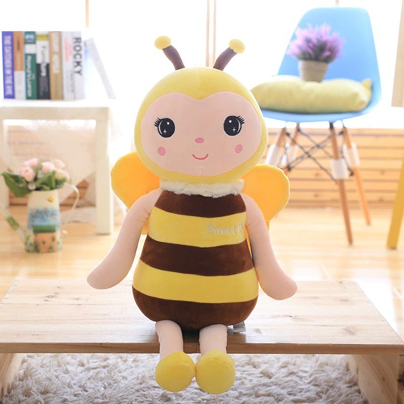 Douce Peluche poupée abeille couleur de couleur jaune