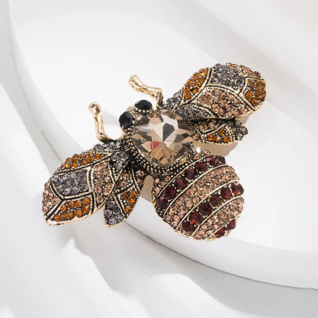 Broche Abeille de Luxe Impériale | Bijou Unique en Cristal