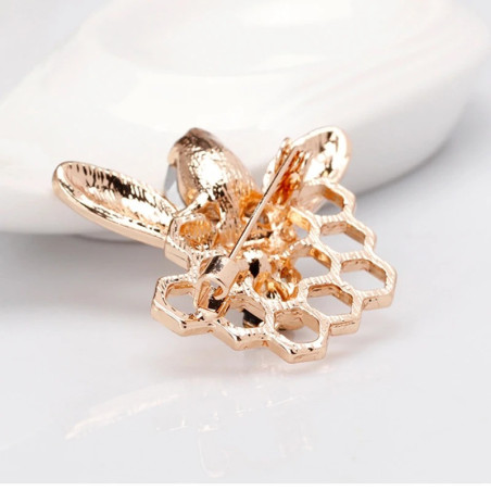 Broche Abeille Trésor de la Ruche | Bijou Doré avec Perle