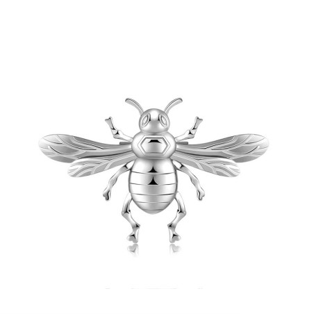 Broche Abeille "Essence Royale" – Pin's Élégant Or & Argent