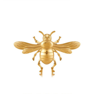 Broche Abeille "Essence Royale" – Pin's Élégant Or & Argent